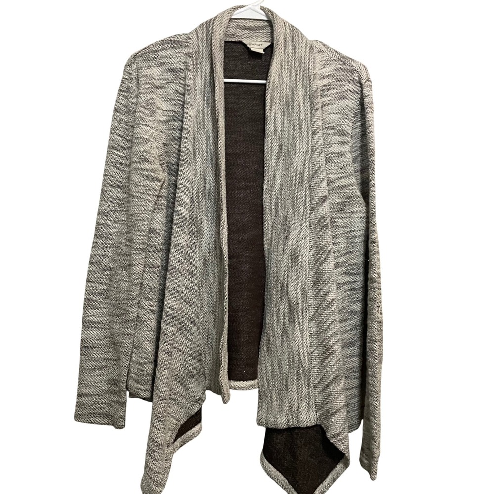 Ariat Womens Cardigan Sweater Open Front Knit Gray Small S Western Business Cas